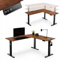 Угловой электрический игровой компьютерный стол регулируемая высота до 118