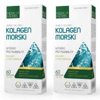 2X Medica Herbs коллаген морской рыбы 60 CAPS сильные суставы кости твердая кожа