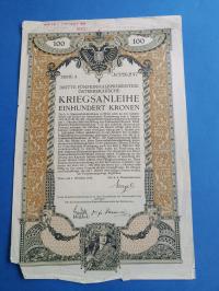 Austria 3-a obligacja (wojenna) 100 koron z 1915 r