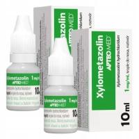 Zestaw Xylometazolin Apteo Med 0,1% Krople do nosa udrożnienie nosa 2x10 ml