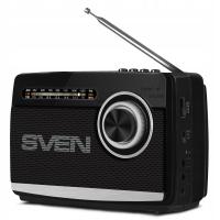 SVEN SRP-535 BLACK radio FM AM SW przenośne latarka LED na baterie