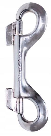 Podwójny karabińczyk Zado srebrny Metalowy do Kajdanek BDSM