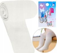 Rajstopy niemowlęce bawełniane gładkie Wola mięciutkie 62/74 off white