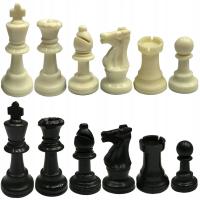 Średniowieczne plastikowe szachy ustawione wysokość króla 6