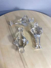 Старые стеклянные кристаллы 3шт