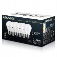 Лампа E27 LED 10W =100W SMD 6000K холодная премиум LEDLUX не мигает комплект!