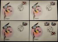 !i PTAKI - ROSJA CCCP 1989 - 4 KOPERTY FDC - STAN BDB !