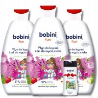BOBINI Płyn do Kąpieli Żel do Mycia 2w1 Maxi Piana Jabłko 3x500 + Gratis