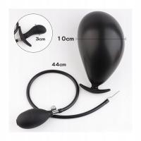 Czarny formowany nadmuchiwany korek analny NAK05