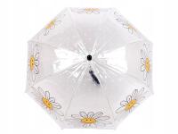 Przezroczysta parasolka dla dziewczynki kwiaty - transparent