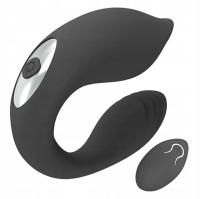 Wibrator dla par Martha Vibe, 10,5 cm, silikonowy, czarny, z pilotem