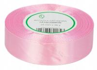 Атласная лента Розовая лента бант 25мм 32м