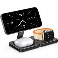 3w1 ŁADOWARKA INDUKCYJNA SKŁADANA MAGSAFE DO IPHONE WATCH AIRPODS 15W Qi