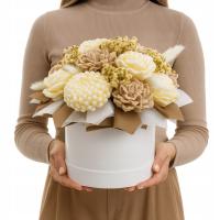 Flower box – wieczny bukiet ze świec sojowych PREZENT NA URODZINY IMIENINY