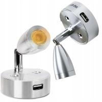 LAMPKA KINKIET LED DOTYKOWY DC12V WEWNĘTRZNA KAMPER PRZYCZEPA USB RV LIGHTS