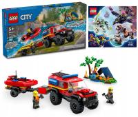 LEGO City 60412 Terenowy wóz strażacki z łodzią ratunkową + katalog LEGO