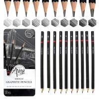 Набор карандашей для рисования эскизов, профессиональный чехол из 10 предметов