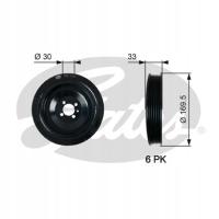 KOŁO PASOWE GATES TVD1131 55564573