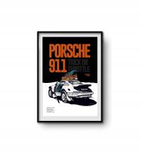 Plakat Samochodowy 50x70cm | Porsche 911 Limited Halloween Edition