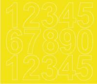 Cyfry samoprzylepne 6 cm naklejki z folii żółte