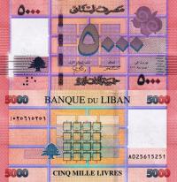 # LIBAN - 5000 LIVRES - 2021 - P-91c (NEW) - UNC