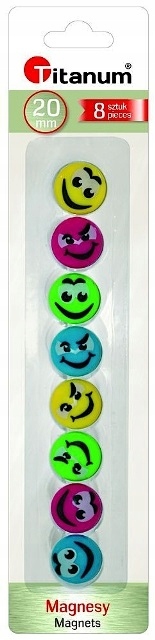 Magnesy do tablicy magnetycznej 20mm Emotki 249640