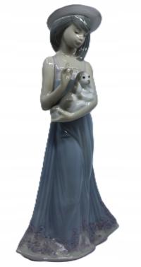 LOOK:) LLADRO NAO FIGURKA DZIEWCZYNA ZE SZCZENIACZKIEM