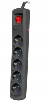 Listwa zasilająca Armac R5 5m 5 gniazd czarna