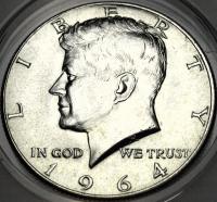 USA 1/2 Dolara 1964 Half Dollar Liberty JFK John F Kennedy SREBRO