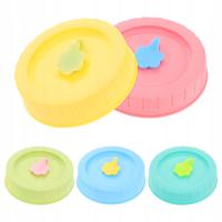 5 SZTUK WIELOKROTNEGO UŻYTKU POKRYWKI DO SŁOIKÓW Z SZEROKIMI USTAMI Z OTWOREM NA SŁOMKĘ SZEROKIE USTA SZKLANE POKRYWKI DO SŁOIKÓW