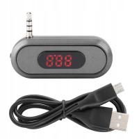 NADAJNIK FM 3.5MM DO TELEFONU I TABLETU Z BATERIĄ 300MAH