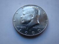 USA HALF DOLLAR (50 Centów) KENNEDY 1980 PIĘKNY STAN Mennica P