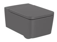 ROCA Miska podwieszana INSPIRA SQUARE Rimless 37x56 cm, kolor onyks