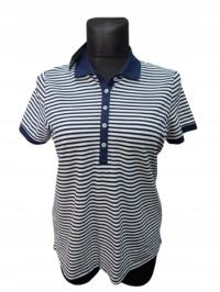 M&S koszulka t-shirt polo marynarska pasy 44