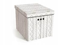 PUDEŁKO OZDOBNE DEKORACYJNE PUDŁO XL SWETER SZARY