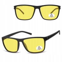 Очки для ночного вождения прямоугольные осветляющие поляризационные мужские Монтана