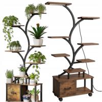 KWIETNIK Stojący Regał na Rośliny LAMPY LED do UPRAWY Roślin +KÓŁKA +SZAFKA