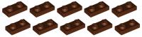 LEGO płytka 1x2 brązowa 10 szt. 3023 NOWA