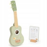 DREWNIANA GITARA AKUSTYCZNA UKULELE ZIELONA NUTY NAUKA GRY VIGA POLARB