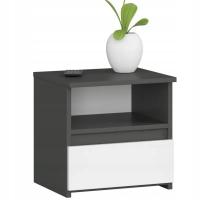 Тумбочка для детской комнаты серый белый 40