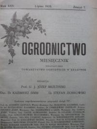 OGRODNICTWO Miesięcznik ilustrowany 7/1929