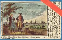 Nysa. Neisse. Etno. Folklor. Wieśniacy. Widok z 1740 roku. D116
