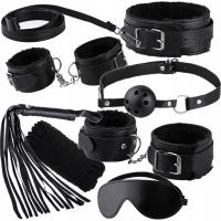 НАБОР ДЛЯ ИГРЫ БДСМ ХЛЫСТ, КЛЯП, НАРУЧНИКИ