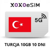 ESIM XOXO Turcja Internet 10 GB 10 dni