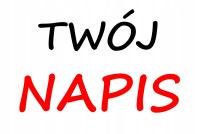 NAPRASOWANKA PRASOWANKA LOGO NAKLEJKA NA KOSZULKE TWÓJ NAPIS KOLOROWY 5x7cm