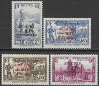 Wybrzeże Kości Słoniowej - nadruk** (1941) SW 185-188