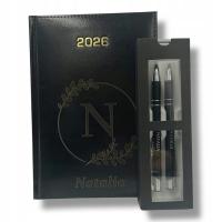 KALENDARZ DZIENNY A5 TERMINARZ 2026 KSIĄŻKOWY Z GRAWEREM LOGO prezent