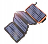 Солнечный банк питания 25000MAH солнечное зарядное устройство 6W