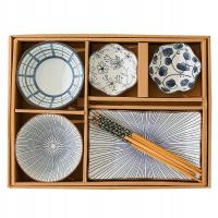 Zestaw do sushi miso japoński chiński dla dwóch osób miseczki pałeczki 4100