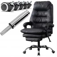 ОФИСНОЕ КРЕСЛО ЧЕРНОЕ ОФИСНОЕ КРЕСЛО ВРАЩАЮЩЕЕСЯ КРЕСЛО ЭРГОНОМИЧНОЕ КОЖАНОЕ